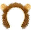 SIOTMERA Costume da leone con orecchie da leone, per bambini e adulti, 1 confezione con orecchie e corno per Halloween, cosplay, lavaggio viso, trucco per feste con animali