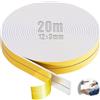 SWTYExt 20m Guarnizione Finestra 12mm(L) x3mm(P) Guarnizione Adesiva Nastro Autoadesivo in Schiuma Spugna Adesiva per Spifferi per Finestre Bordi delle Ante Degli Armadi Cassetti 20 m