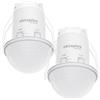 Oktaplex motion Oktaplex Kim - Set di 2 rilevatori di movimento da incasso a 360°, IP54, sensore PIR, portata 10 m, sensore da soffitto, sensore di movimento, per esterni, colore: Bianco