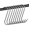BigCheer Ganci da macellaio, 15 ganci a S in acciaio inox, 15 cm, ganci da macellaio, ganci a S in acciaio inox, ganci per fumo, ganci per appendere la cucina