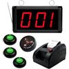 CYSSJF Kit Eliminacode Completo 3 Cifre | Gestione Code Digitale & Chiamta Numeri Fila Attesa | Display +3 Pulsanti + Telecomando+ Elimina Code Stampante | Per Negozio, Supermercato, Ristorante, Ambulatorio