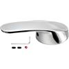 Zerabidpro Maniglia per Rubinetti con Pulsante di Colore Caldo Freddo 40 mm, Compatibile con Sistemi di Acqua Calda e Fredda, in Lega di Zinco, per Cucina e Bagno, Design Elegante - Argento