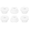 QUARKZMAN 6 Pezzi Occhielli in Gomma 19mm Foro di Perforazione, Passacavi Guarnizione 10mm ID Gommini Passacavo Scrivania Bianco Siliconica per Tappo Organizzare Filo Cablaggio Casa Auto