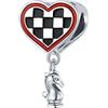 LES FOLIES DI PAOLA GRIECO Charm Alice in Wonderland Scacchiera Cavallo schacchi Regina di Cuori per Disney in argento 925 - Les Folies per Pandora