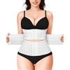 KUMAYES Donna Corsetto Body Contenitivo Modellante Dimagrante Stringivita Cintura Segmentata Intimo Pancia Piatta Waist Trainer Bustino Snellente Shapewear (Bianco, L)