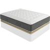 DUÉRMETE ONLINE - Pack materasso viscoelastico Bio Nature spessore 24 cm + letto in legno ribaltabile ad alta capacità, colore bianco 135 x 190