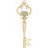 THUN Chiave in metallo con quadrifoglio - Metallo - 2,5x8 cm