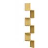 Relaxdays Scaffale angolare Relaxdays, HxLxP: 125 x 20 x 20 cm, 5 Ripiani, MDF, Design a Zigzag, libreria da Parete, Naturale