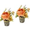 Flair Flower Composizione in crisantemo artificiale in vaso fiori artificiali, decorazione autunnale, decorazione da tavolo per Halloween, giorno del Ringraziamento, autunno, decorazione per la tavola