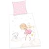 Herding Young Collection Set biancheria da letto in flanella, Little Fairy, federa 70 x 90 cm, copripiumino 140 x 200 cm, con chiusura a bottoni, 100% cotone/flanella