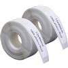 DINGYI 2 rotoli di nastro adesivo D30, bianco, impermeabile, 12 x 40 mm, 540 etichette di carta termica per stampante per ufficio (2, 12 mm x 40 mm)