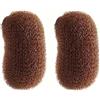 Generic 2 clip per capelli volumizzanti con spugna e inserto volumizzante per capelli, base per capelli, per donne e ragazze (marrone)