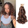 Locescsoc 12 Inch French Curls Braiding Hair 8 Packs Spanish Curly Braids Pre Stretched Loose Wave Soft French Curl Synthetic Braiding Hair Extensions for Women (33#, 12 Inch (Pack of 8))