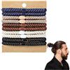Xanthelle Elastici per Capelli Uomo, 10 Pezzi Elastici Trecciati con Perle, Bracciale Elastico per Uomo e Donna, Stile KKnekki