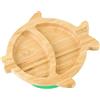 bamboo bamboo Baby E Piatto Bambini Piatto Bambù Pesce Con Suzione Sicura Per Pasti E Svezzamento Antiscivolo Per Neonati Da 6 Mesi (Pesce, Verde)