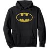 Batman Word Logo Felpa con Cappuccio, Unisex per Adulti, Navy, XXL
