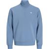 JJ rebel Jrebrebel Logo Sweat Half Zip, Sombra Blu, XS Uomo