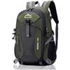 Qooloo Zaino da Viaggio per Uomo Donna, 40L Zaino da Trek Impermeabile Grande Capacità Traspirante Multifunzionale per Caccia Trekking Montagna Viaggio Escursionismo Sopravvivenza, Verde