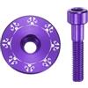 sourcing map Bicycle Headset STEM Top cap Aluminum Alloy Cycling Headset STEM Cover Snowflake Pattern with Bolt for Road Bike