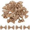 QUARKZMAN 30Pz Fiocchetti caffè 3.8x2.5cm Fiocchi Nastro Raso per Creazioni Regalo Fiocco Piccoli per Decorazioni all'Ingrosso Mini Fiocchetti Natalizi