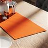 Encasa XO Runner da tavola Dimensioni 32x91 cm | Tessuto in tela di cotone | Tinta unita Arancia intenso | Lavabile in lavatrice e resistente