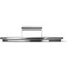 Smeg, Coperchio Piatto CKFL2401 in Vetro Temperato, Diametro 24 cm, Manico in Acciaio Inossidabile, Sfiato Vapore, Compatibile con Prodotti Cookware, 25,5x25,5x5,7 cm