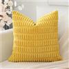 Artscope 1 Pezzi Federe per Cuscini in Velluto a Coste Minimalista Copricuscino Colorato per la Decorazione Domestica Soggiorno Camera da Letto Divano 60x60cm, Giallo Oro