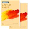 DagouColor Blocco di Carta Acrilica, 15 Fogli, 360 g/m² Blocco Acrilico Senza Acidi, per Artisti Principianti, Adulti, Ragazzi e Ragazze - A4, 2 Pack