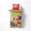 LA DOLCE CASA | Parure Copripiumino Letto Singolo con Stampa Digitale, 100% Cotone, Set con Sacco 200x150 cm e 1 Federa 52x82cm, Linea Mr. Cotton, Stampa Fico