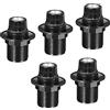 PATIKIL E14 Lampadina Supporto Luce Presa, 5pz Vite Completamente Filettatura LED Lampadina Lampada Supporto per Pendenti Luci, Nero