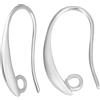 Beebeecraft 1 Scatola 20 Paia di Ganci per Orecchini Francesi 925 Fili per Orecchini in Ottone Placcato Argento Sterling con Anelli da 2mm Accessori per Connettori Intercambiabili per La Creazione