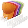 Lifewit 2 Pezzi Porta Cappellini con Visiera, Plastica Porta Cappelli per Berretto da Baseball, Appendi per Organizzazione Dell'armadio, Salvato 7 Cappelli Appendi, Bianco