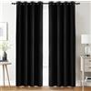 Utopia Bedding Tende Oscuranti Per Interni 2 pezzi (140x290 cm, Nero), Tende Termiche Isolanti per interni Per Camera Da Letto e Soggiorno