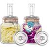 HEFTMAN Vaso per fermentazione 2 contenitori con Airlock - 1L per fermentazione sicura per Kefir, Kimchi, crauti, lievito madre - Coperchi in silicone e pesi per fermentazione - Vasi per fermentazione