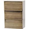 Iris Ohyama, Mobile, Libreria, Scaffale portaoggetti, 3 ante pieghevoli, Design, Solido, Moderno, Multiuso, Ufficio, Camera da letto, Soggiorno, Flap Rack CHR-3, Ash Brown