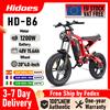 Hidoes Bicicletta Elettrica Hidoes B6 con Motore da 1200W, Batteria al Litio 48V15.6AH, Pneumatici Fat 20*4 Pollici, E-bike per Neve