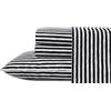 Betsey Johnson Home | Collezione Percale | Set di lenzuola - 100% cotone, leggero e traspirante, croccante e fresco, doppio, a righe schizzate