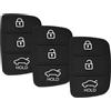 KeyQueen 3 Pezzi 3 Tasti Pulsanti Pad per Auto Chiave Compatibile con Hyundai i40 i30 i20 i10 ix20 ix30 ix35 ix45 ix55 Tucson Santa Fe Elantra Accent Solaris Velostar Chiave Guscio Cover di Ricambio Silicone