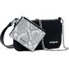 Desigual borsa a tracolla Delta Leda Black Snake Mone Mariona Crossbody Bag Black nero
