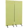 hjh OFFICE 891002 Divisori acustici mobile FLEXMIUT 177 x 60 cm, Set da 2 Pezzi, Schermo acustico, Tessuto Verde