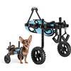 VEVOR Carrozzina per Cani per Zampe Posteriori, Carrozzina a 2 Ruote, Altezza, Larghezza e Lunghezza Regolabili, con Ruote Ammortizzanti e Supporto per Mobilità per Cani Feriti Disabili XS