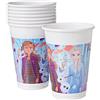 Procos 93551 - Bicchieri da festa Frozen 2, 8 pezzi, capacità 200 ml, in plastica, stoviglie per feste, compleanni, feste a tema, blu
