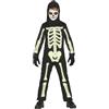 FIESTAS GUIRCA Costume da Scheletro Fosforescente per bambino T-3/4 anni