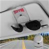 NAMIC Montatura per Occhiali per Auto, Visiera Magnetica con Montatura in Pelle, 11cm x 7 cm, Grigio, Supporto per Occhiali da Sole, per Contiene Biglietti da Visita, Biglietti del Parcheggio