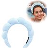 LJFEA Cerchietto per Capelli Donna Bombato in Velluto - Cerchietto virale - per Skin Care-Trucco(Celeste)