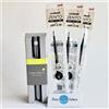 uni-ball MITSUBISHI PENTIL uniball ZENTO Signature Model Silver 0,38 mm e set di 3 ric...