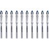 uni-ball - Uni Mitsubishi Pencil - 10 penne Vision Elite UB200 - Airplane Safe - Penna Roller Inchiostro Liquido - Punta 0,8 mm - Scrittura media - Penna Bleus