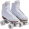 Chicago Skates - Pattini da donna in pelle foderati con pattini classici a quad, colore: bianco, 7 UK
