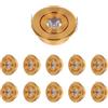 MRDEER 10 PCS Faretti Led da Incasso per Cartongesso, IP44 Faretti LED Soffitto Luce Naturale 3000K, AC 220-240V, Ultrasottili 20mm, Diametro Foro Ø43mm-45mm per Soggiorno, Sala Espositiva (oro)