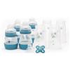 MAM Easy Start - Starter set autosterilizzante anti coliche, set biberon e succhietto, essenziali per neonati, blu (i disegni possono variare)